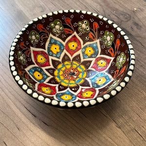 Hand painted Pottery Bowl with Bermuda on bottom